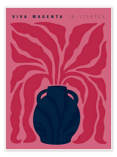 Posterlounge Poster Editors Choice, Viva Magenta Navy Vase II, Viva Magenta Living Grafikdesign