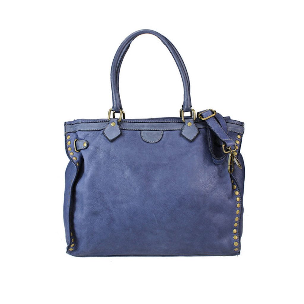 Schultertasche Sue vintage Designer Business Handtasche Ledertasche Nieten