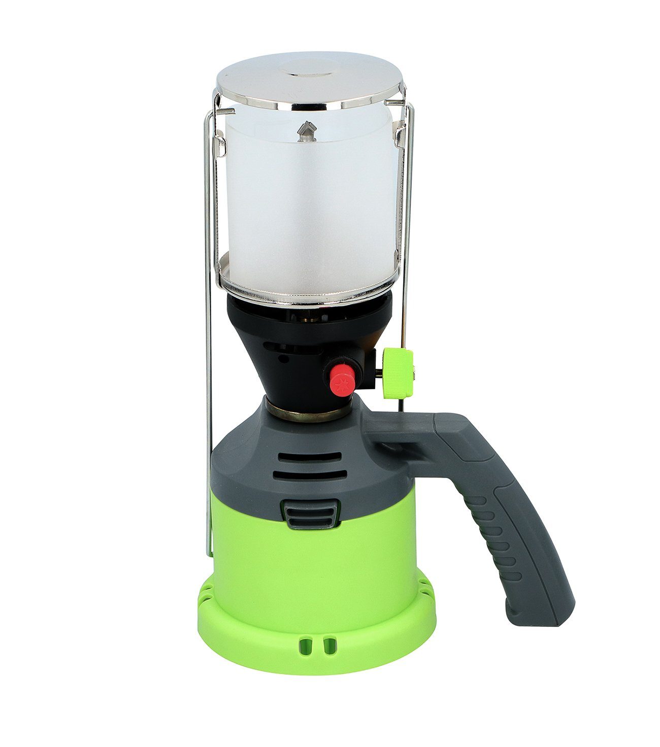 Kinzo Gaslampe Mobile Gaslampe (Piezo-Zündung, einstellbare Helligkeit), Campinglampe, Gaslaterne, Gartenleuchte