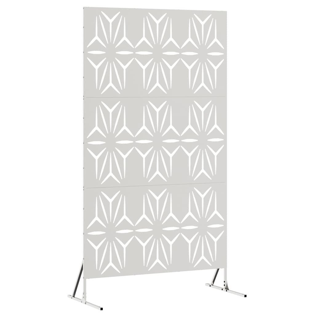 vidaXL Gartenzaun Sichtschutz Grau Stahl, (1-St) günstig online kaufen