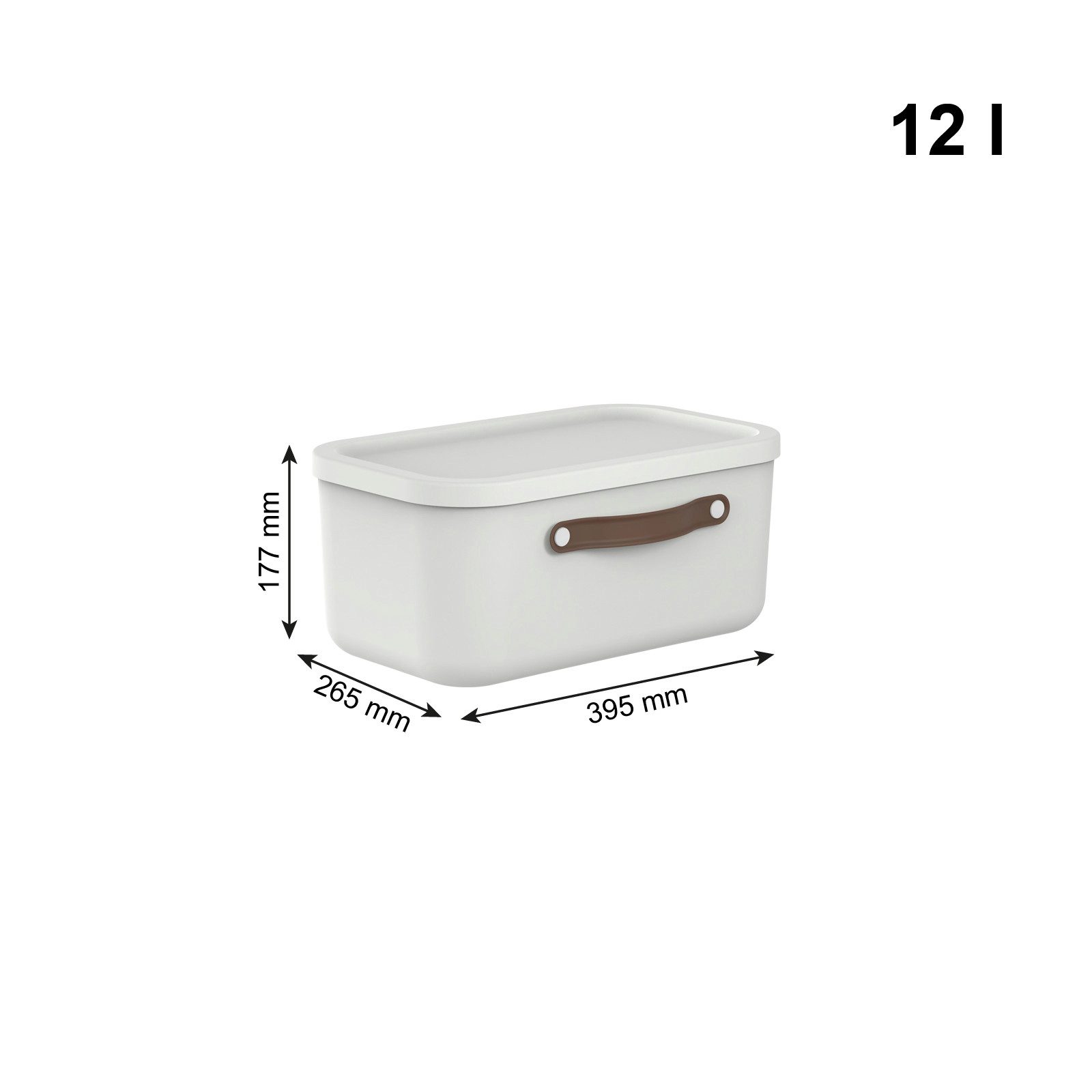 ROTHO Stapelbox 2er-Set Kiste mit Deckel Maloja 12l (Aufbewahrungsset, 2er-Set)