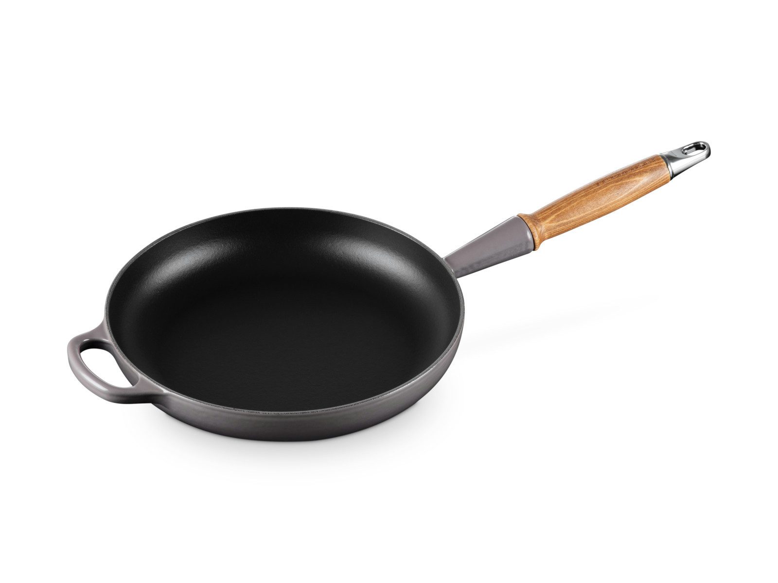 LE CREUSET Bratpfanne Brat- und Servierpfanne Signature mit Holzgriff flint 26cm