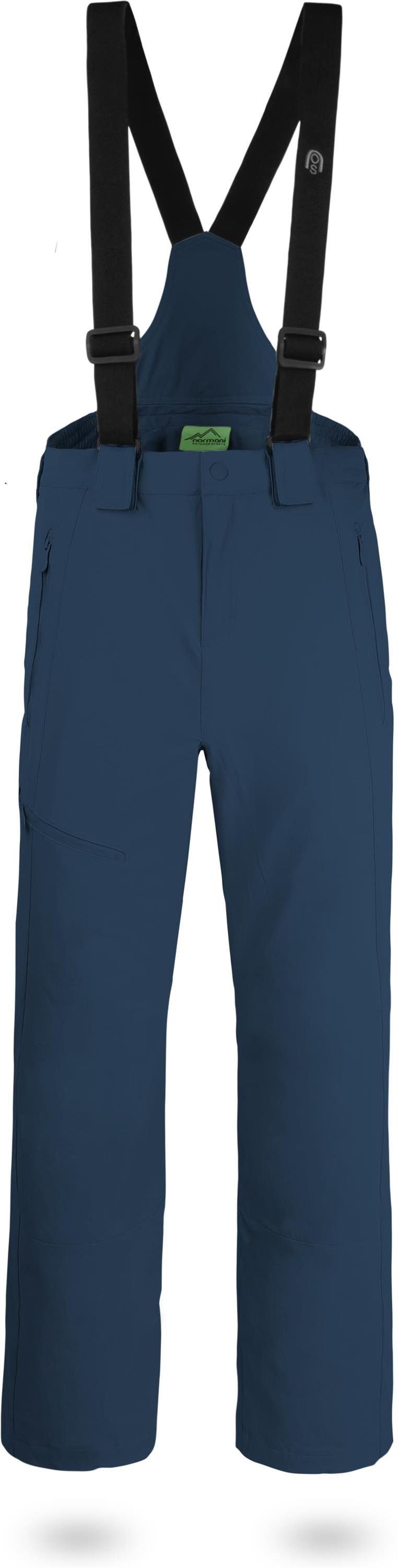 Hosenträgern mit Winter-Softshellhose Herren normani abnehmbaren Skihose Outdoorhose Funktionshose mit Thermohose Hosenträgern gefütterte Navy