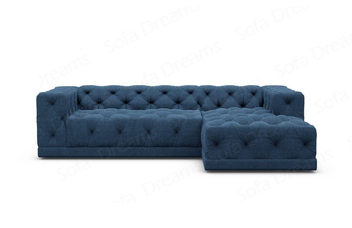 Sofa Dreams Ecksofa Strukturstoff Stoff Polster Sofa Palma L Form kurz Stoffsofa