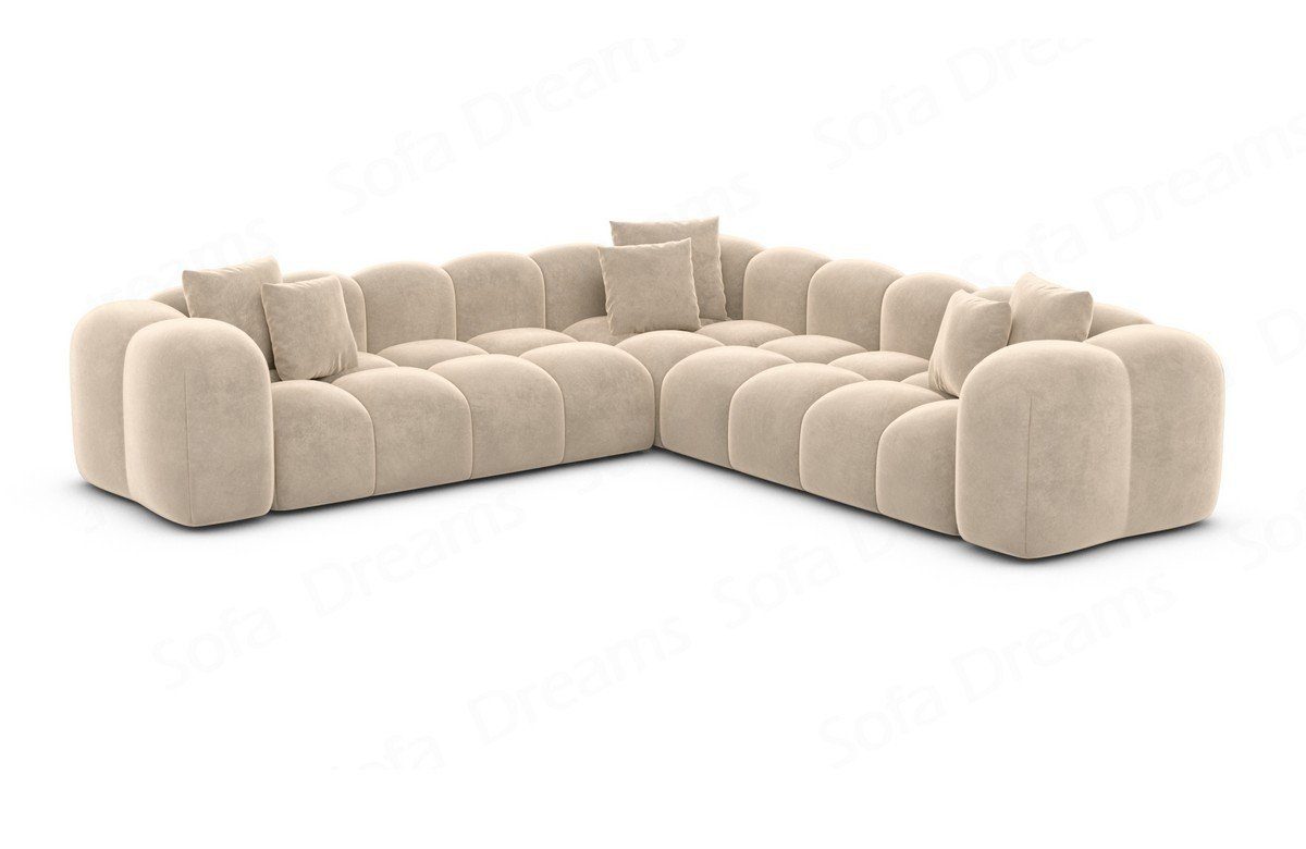 Sofa Dreams Ecksofa Design Stoff Samtstoff Couch Formentera L Form Stoffsof günstig online kaufen