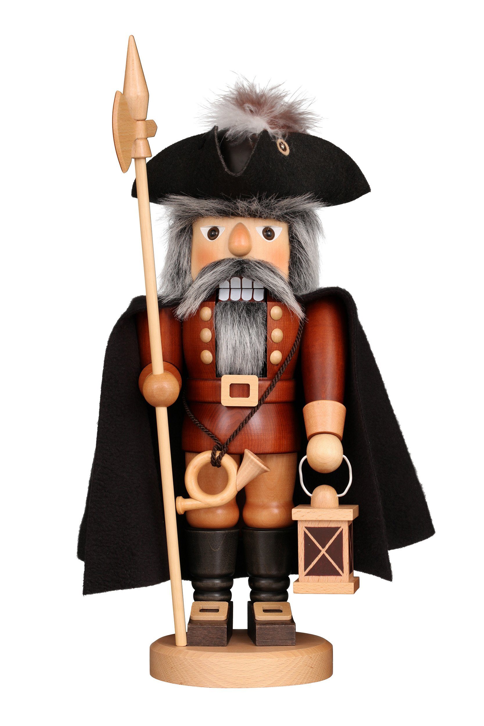 Christian Ulbricht Nussknacker Ulbricht Nussknacker Klassik Nachtwächter natur, 40 cm, Holzkunst aus dem Erzgebirge