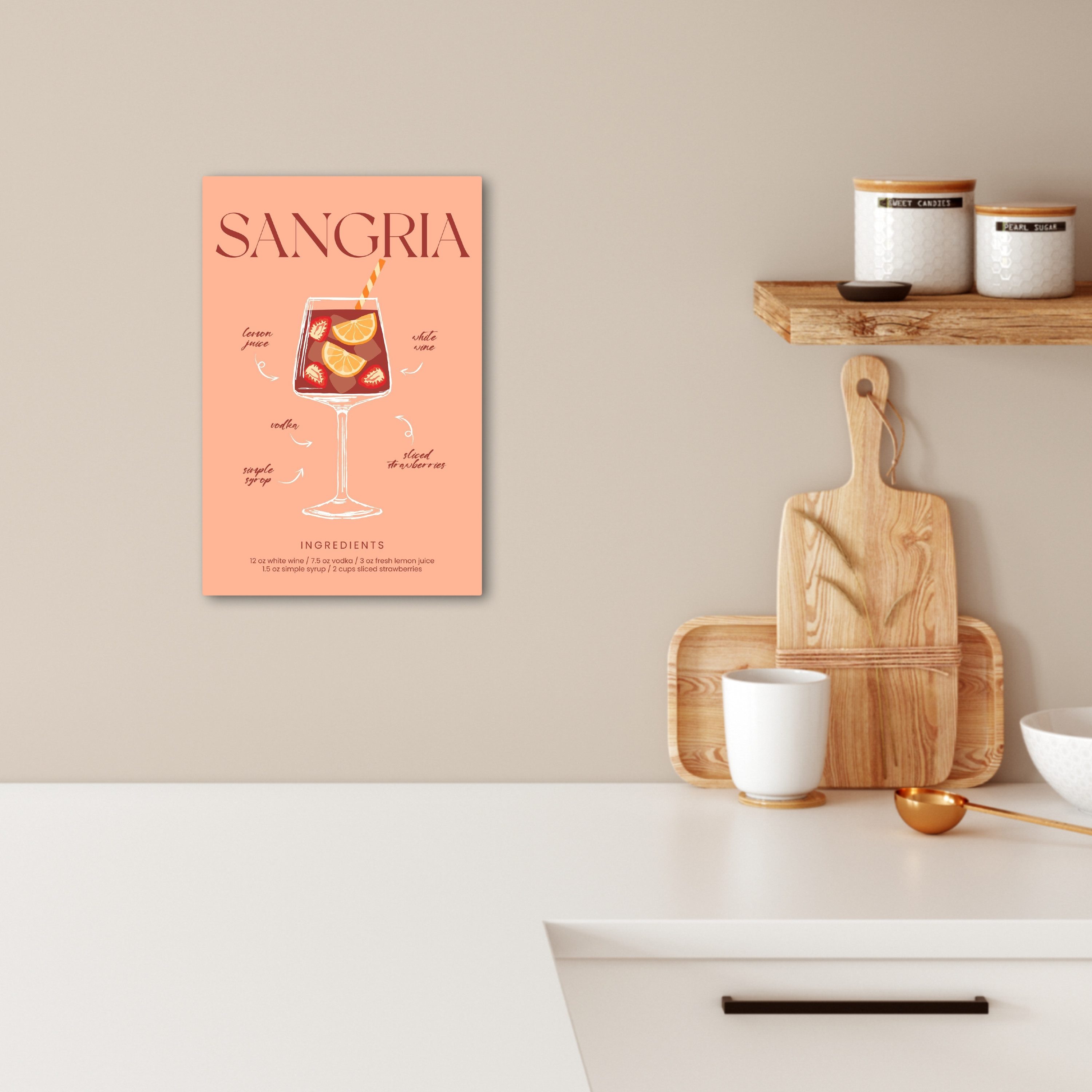 OneMillionCanvasses® Leinwandbild Cocktail - Sangria - günstig online kaufen
