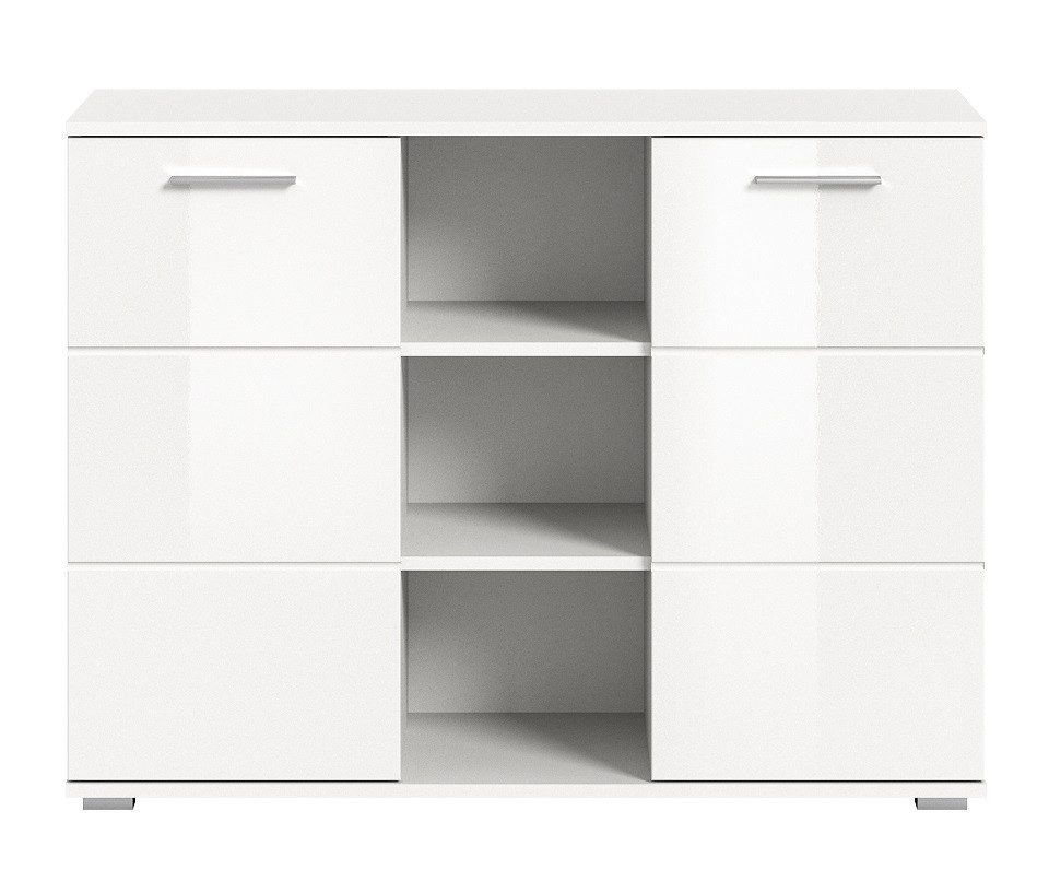 xonox.home Sideboard Kommode Prego 1, weiß Hochglanz ohne Beleuchtung