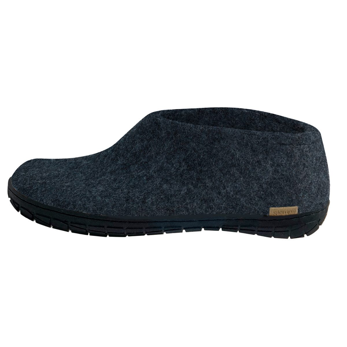 glerups dk Naturkautschuksohle Schwarz Hausschuh (1-tlg) Hausschuh - Natürliches Material, Schützt vor Geruch, Bequem und weich