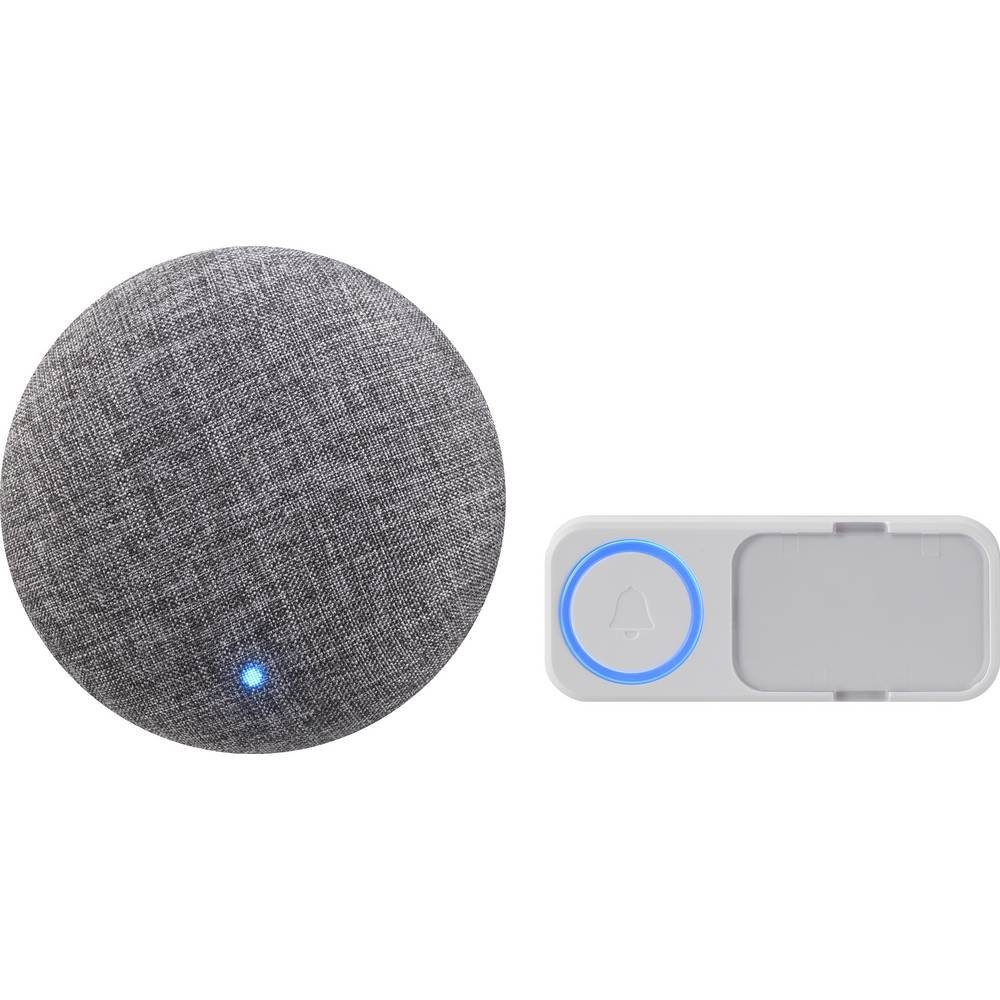Sygonix Smart Home Türklingel Funk-Türglocke mit aufnehmbarem Klingelton, Stoffbezug, 433 SY-4671640 (mit Namensschild, selbst bespielbar)