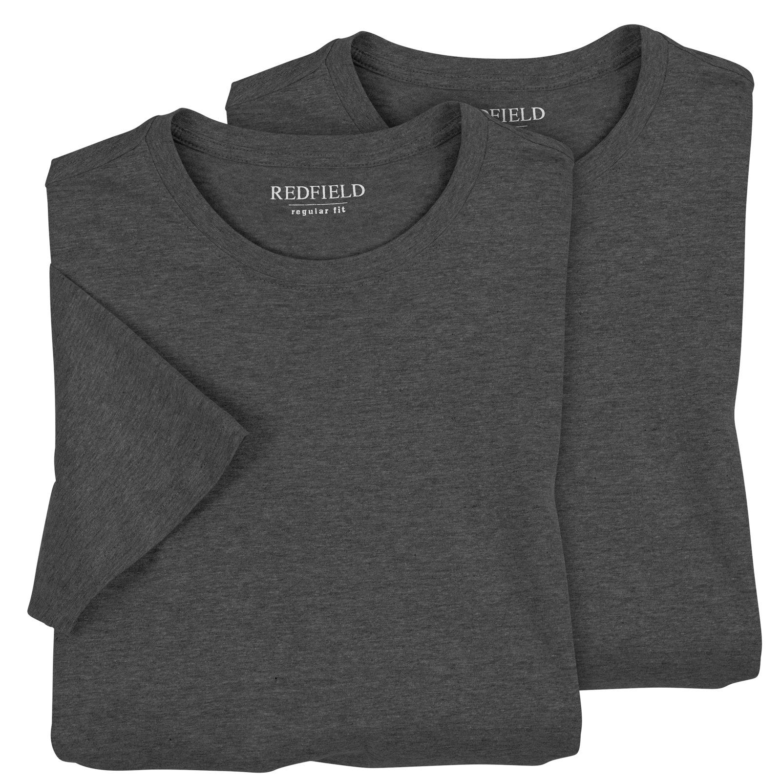 redfield Rundhalsshirt Redfield Doppelpack XXL T-Shirts anthrazit melange günstig online kaufen
