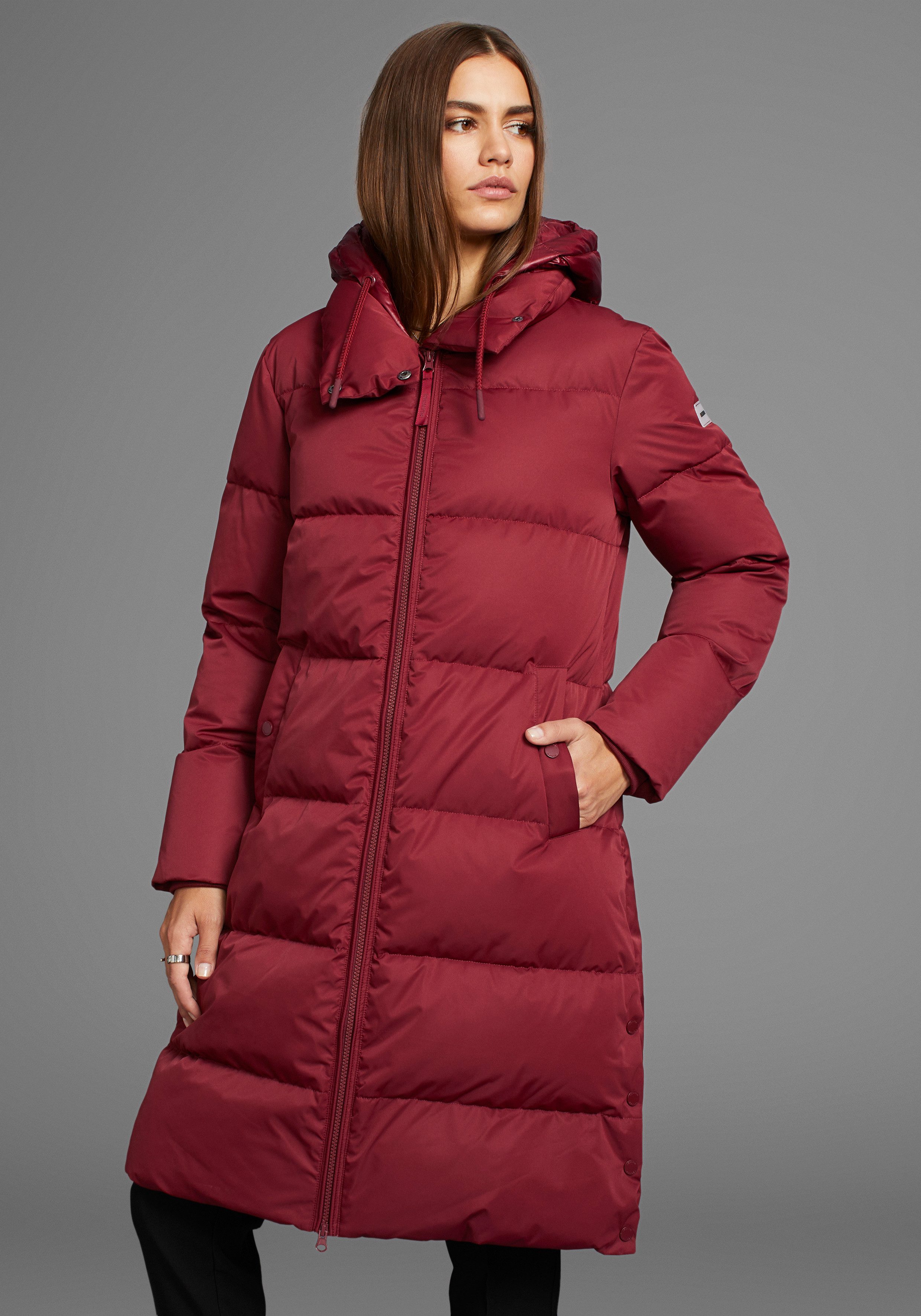 HECHTER PARIS Steppmantel mit Kapuze und Saumschlitz günstig online kaufen