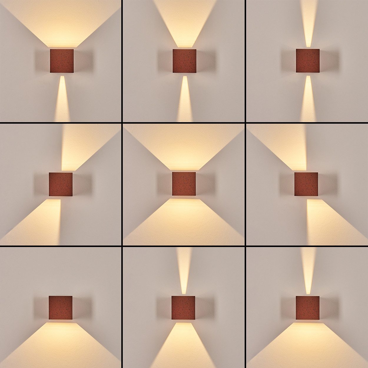 hofstein Wandleuchte Wandlampe aus Metall in Rostfarben/Gesprenkelt, LED wechselbar, 3000 Kelvin, LED, austauschbarer Lichteffekt, Außenleuchte, 350 Lumen, IP 54