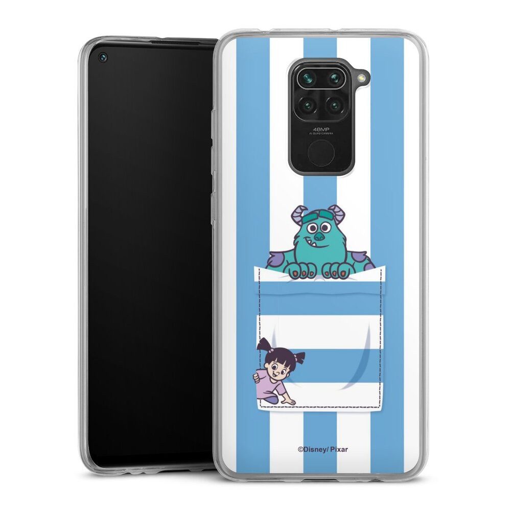 DeinDesign Handyhülle Disney Pixar Die Monster AG Fanartikel Monster AG Striped Pattern, Xiaomi Redmi Note 9 Slim Case Silikon Hülle Ultra Dünn Schutzhülle
