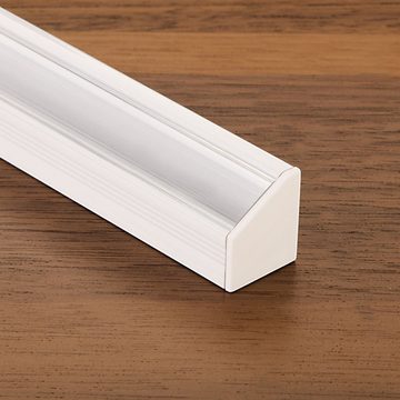 SO-TECH® LED-Stripe-Profil Endkappenset für Led Eck - Profil-66 weiß (1 x links / 1 x rechts)