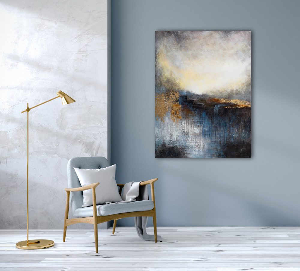 ArtUniverse Gemälde Abstrakte Seelandschaft 90 x 120 cm, Abstrakt