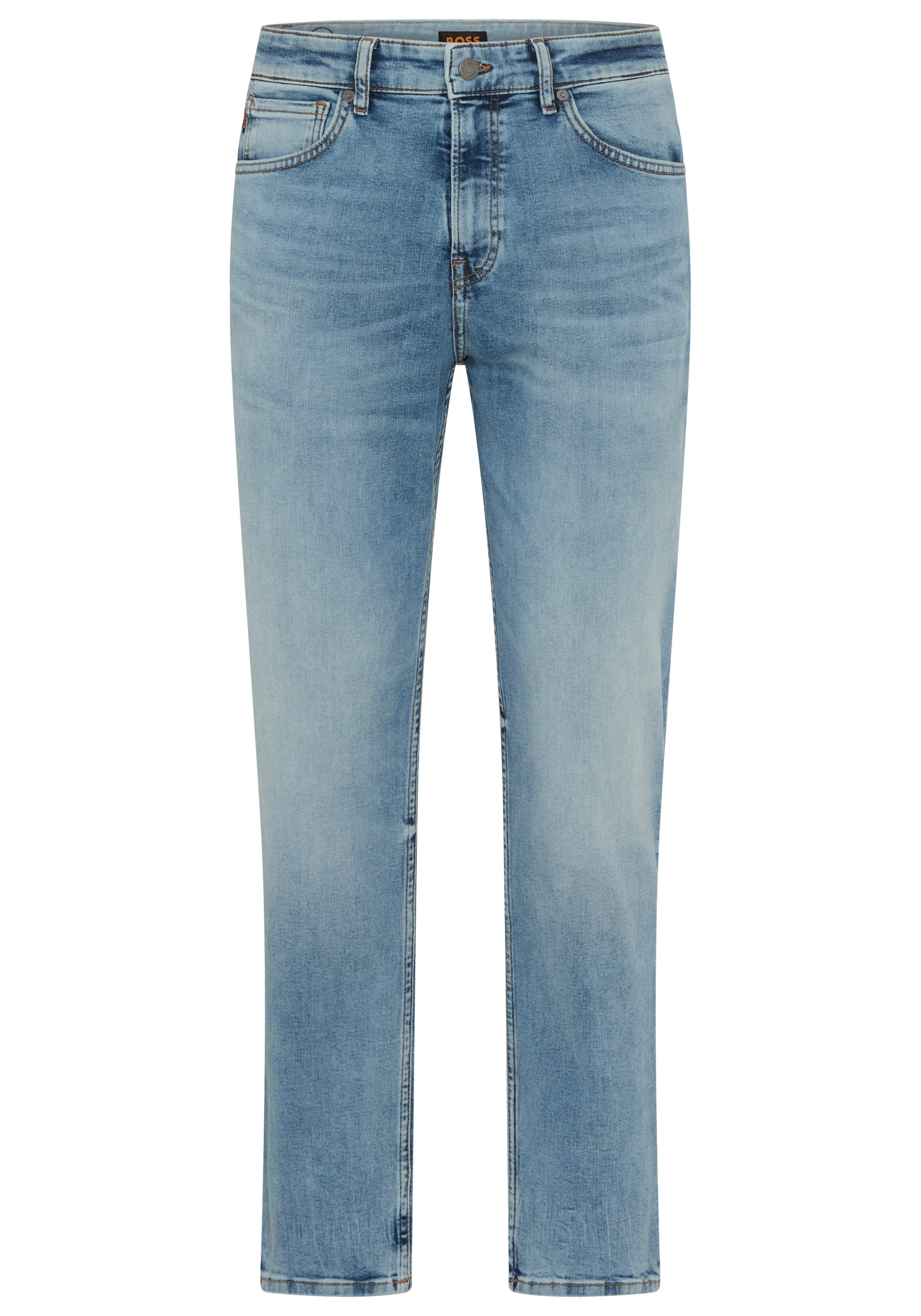 BOSS ORANGE 5-Pocket-Jeans RE.MAINE Regular Fit, Baumwoll-Mix, used washed