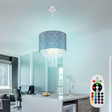etc-shop LED Pendelleuchte, Leuchtmittel inklusive, Warmweiß, Farbwechsel, Hängeleuchte Deckenlampe Wohnzimmer hängend Pendelleuchte mit