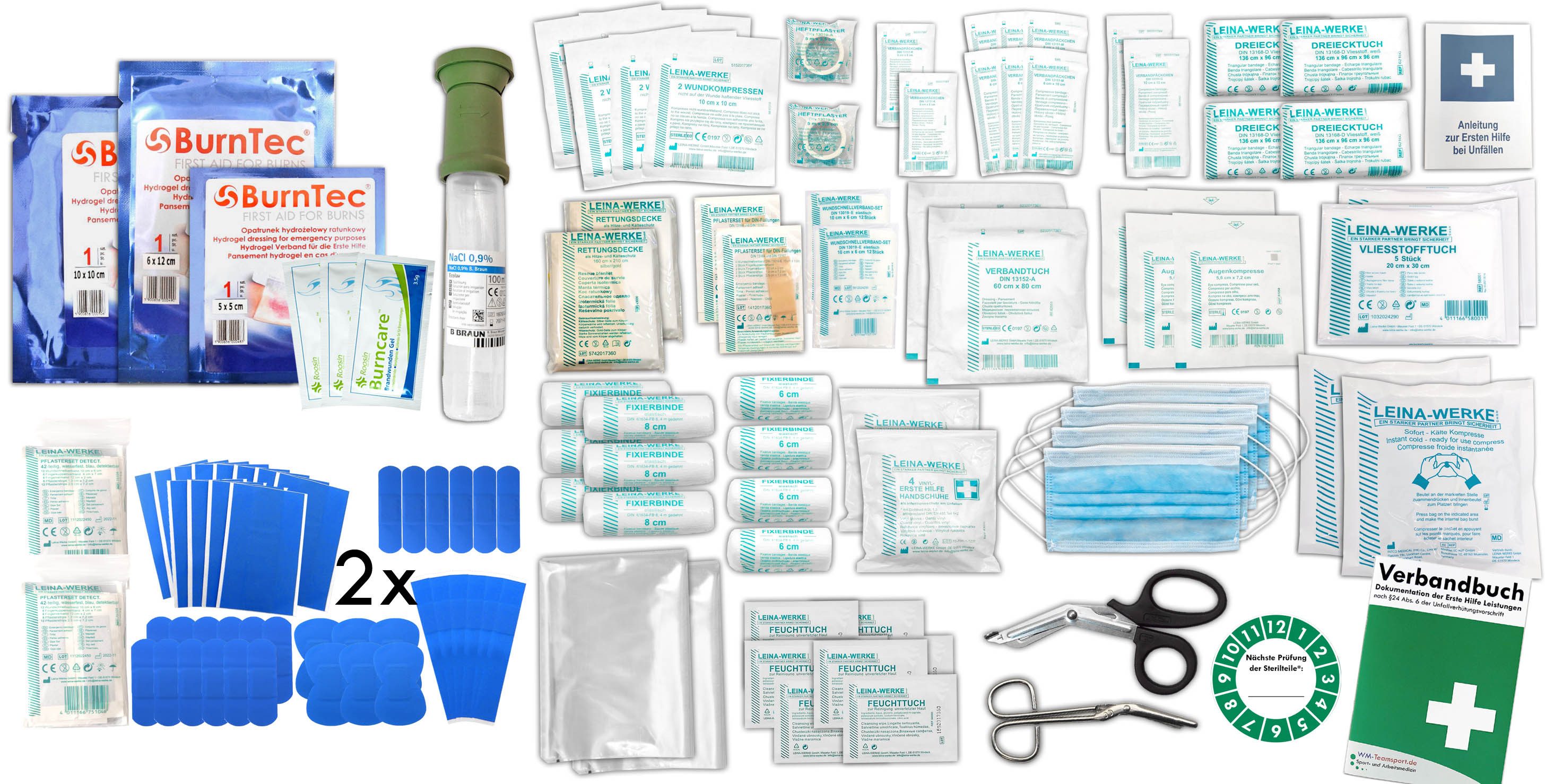 WM-Teamsport Erste-Hilfe-Set Erste Hilfe SET GASTRO für Betriebe DIN/EN 13169