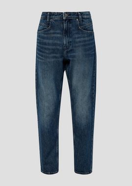 s.Oliver 7/8-Jeans Ankle-Jeans Franciz / Relaxed Fit / Mid Rise / Tapered Leg Waschung, Label-Patch