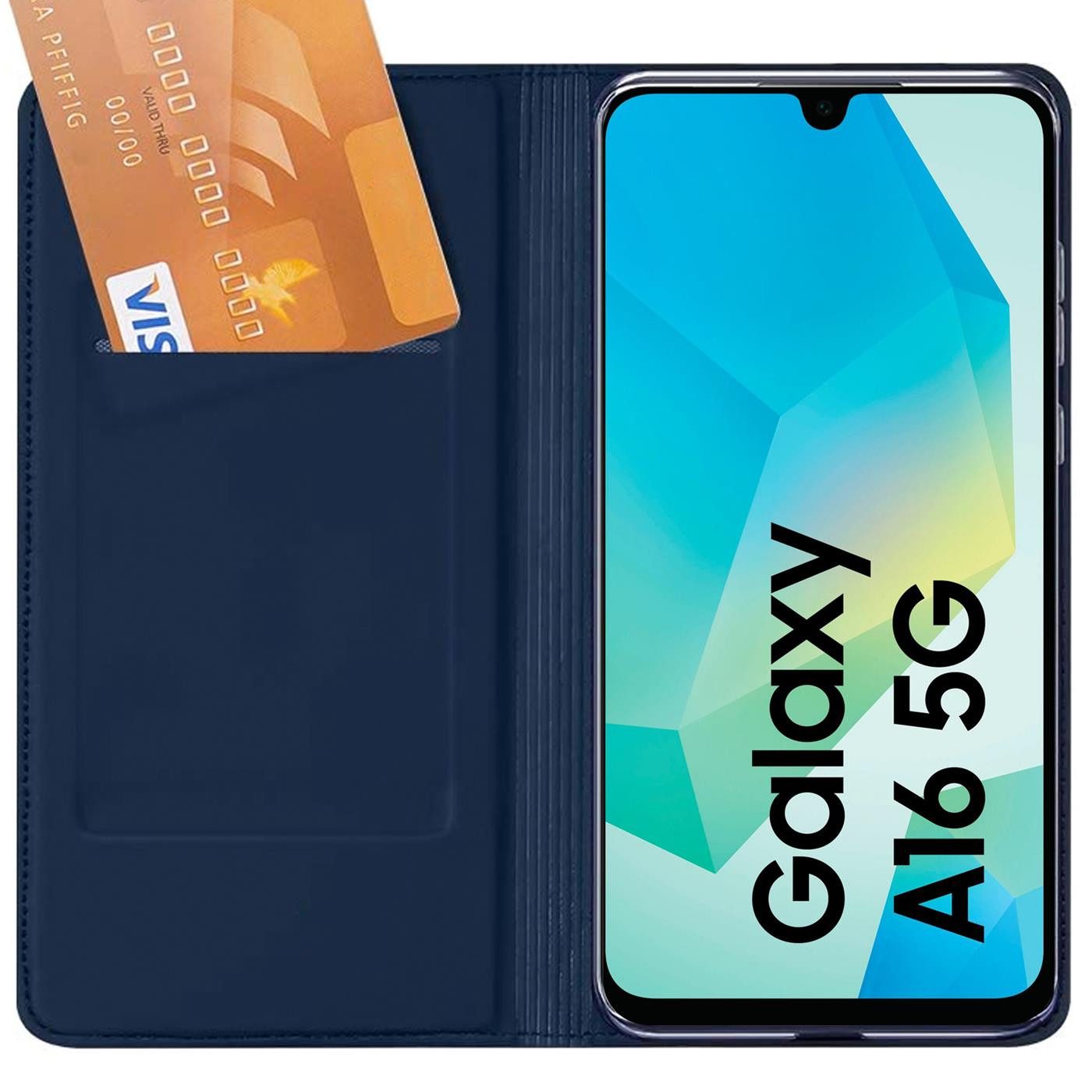 CoolGadget Handyhülle Magnet Case Handy Tasche für Samsung Galaxy A16 5G 6,7 Zoll, Hülle Klapphülle Ultra Slim Flip Cover für Samsung A16 5G Schutzhülle – Bild 4 von 5