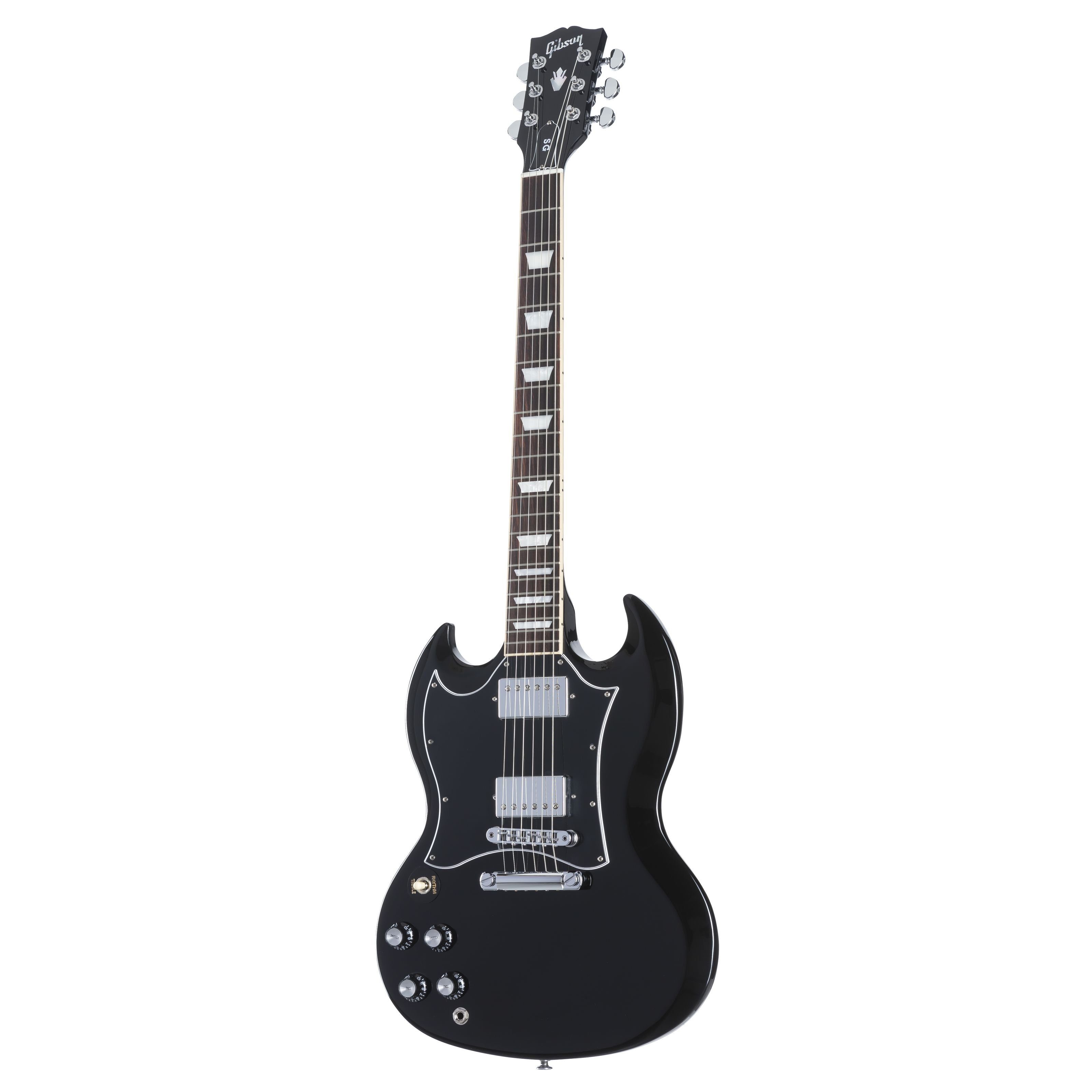 Gibson E-Gitarre, E-Gitarren, Lefthand, SG Standard Ebony Lefthand - E-Gitarre für Linkshänder