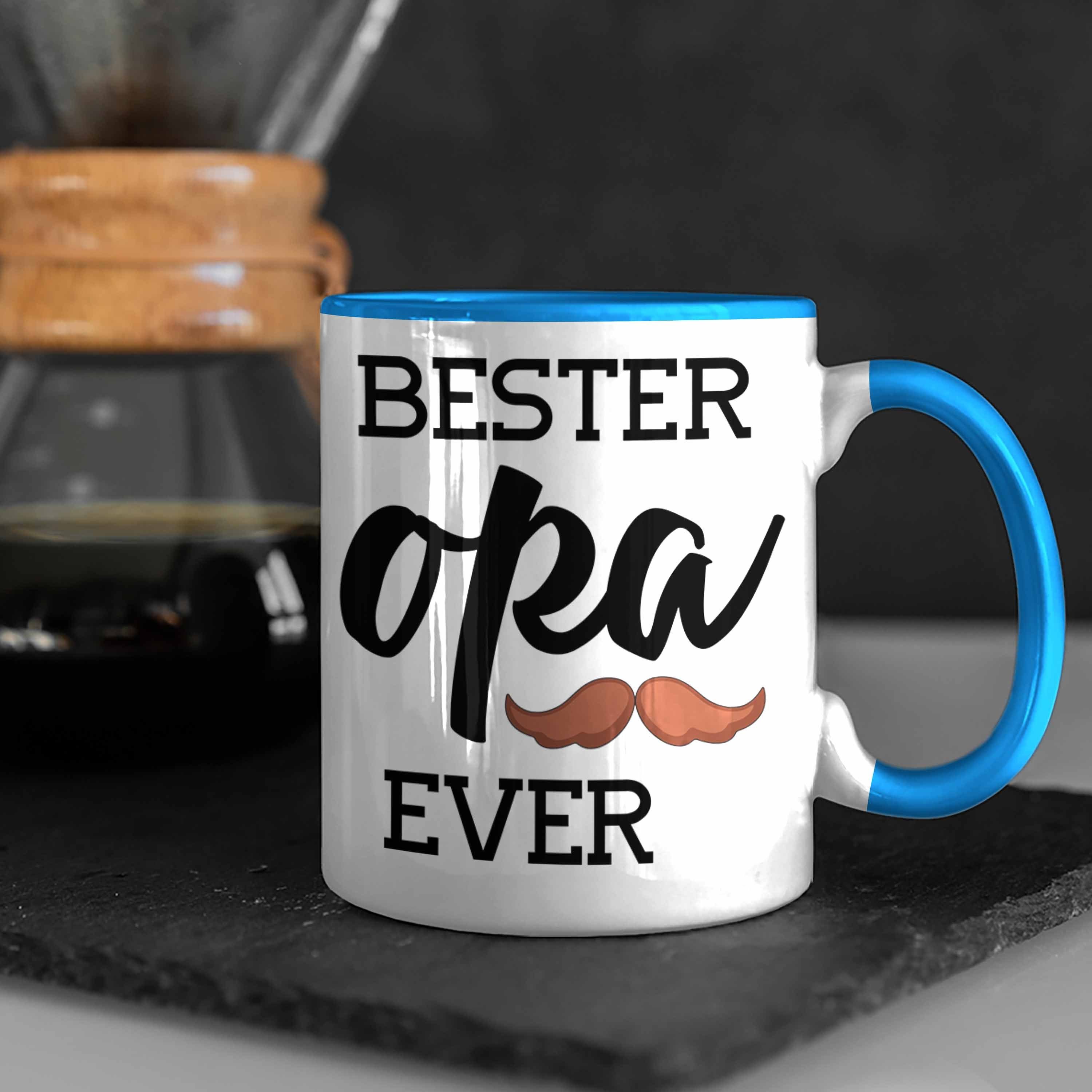 Enkel Lustig Welt von Trendation Geburtstag Funny - Spruch Geschenk Kaffeetasse Bester Opa Blau Trendation Weihnachten Tasse Tasse Der