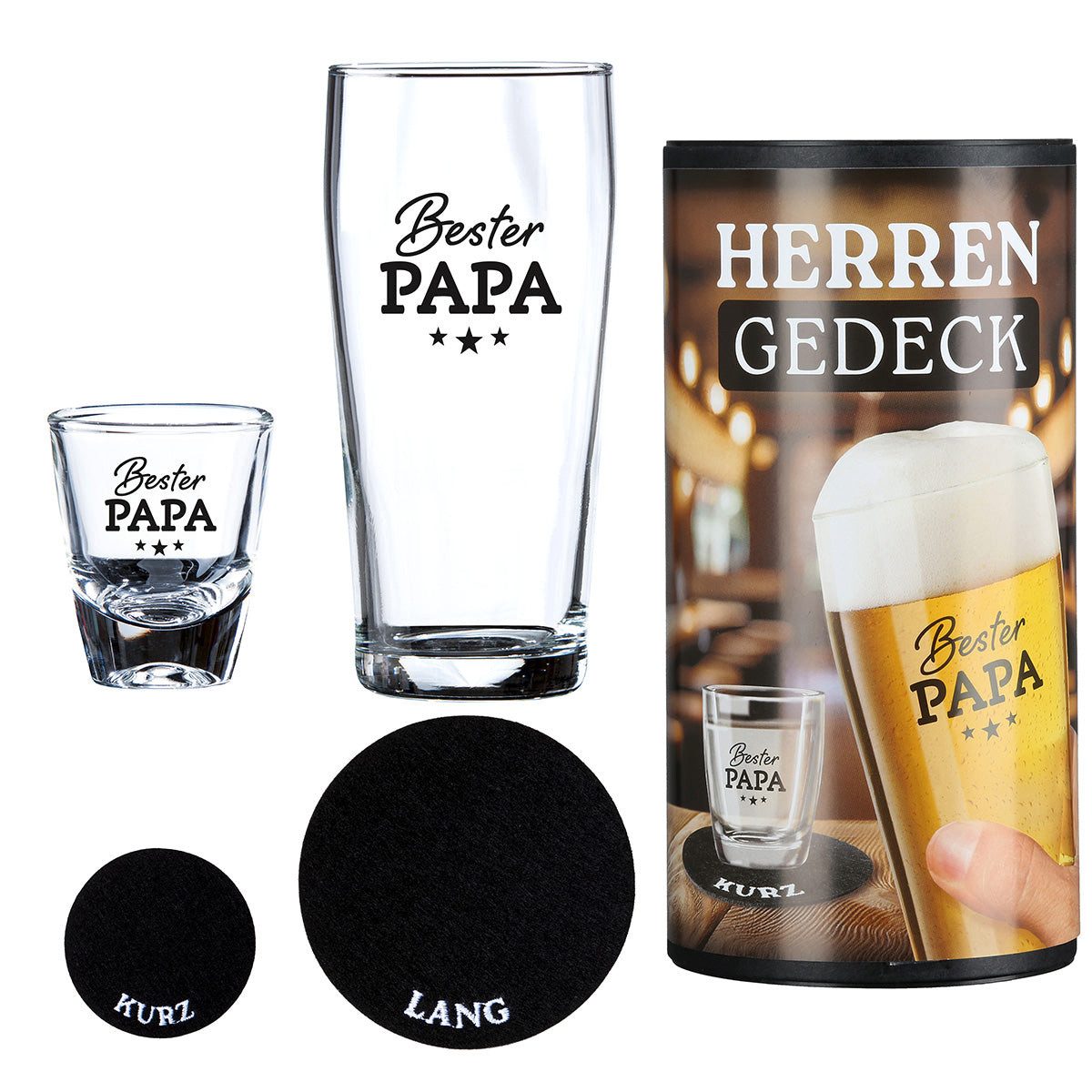 GILDE Bierglas Gläserset als Geschenkidee "Bester Papa" von Gilde - Herrengedeck Schn