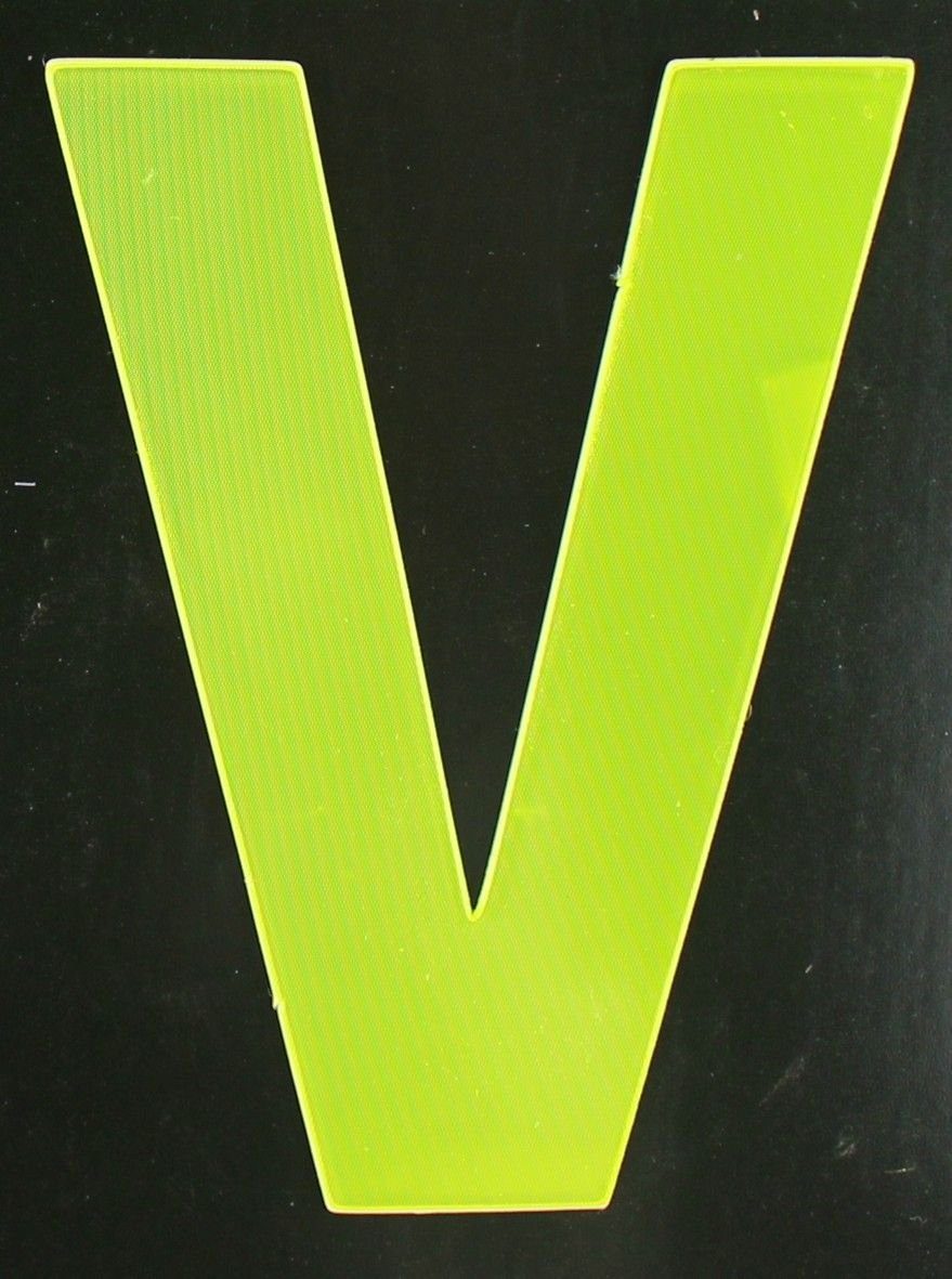 Klebebuchstabe V Reflektierender Conacord Aco Hausnummer gelb V