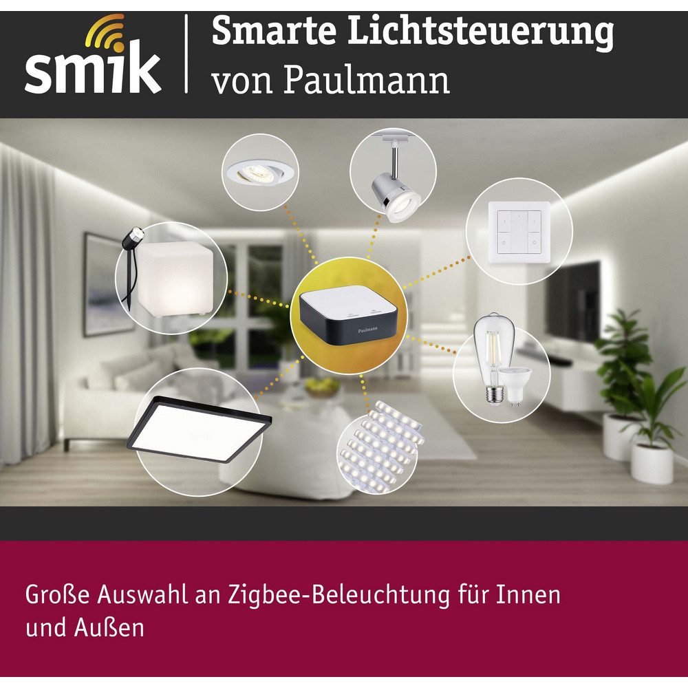Paulmann 50135 Smik Gateway Paulmann Home Gateway Weiß, Anthrazit Smart-Home-Zubehör