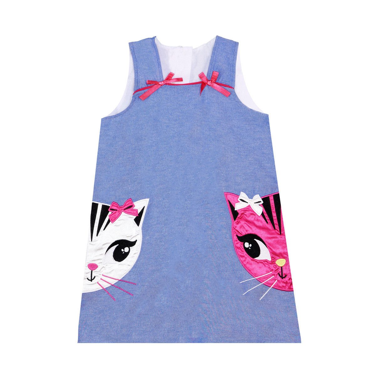 Denokids Midikleid Twin Cat Mädchen (1-tlg) Bekleidung, Outfit, Dress, Robe, Midikleid