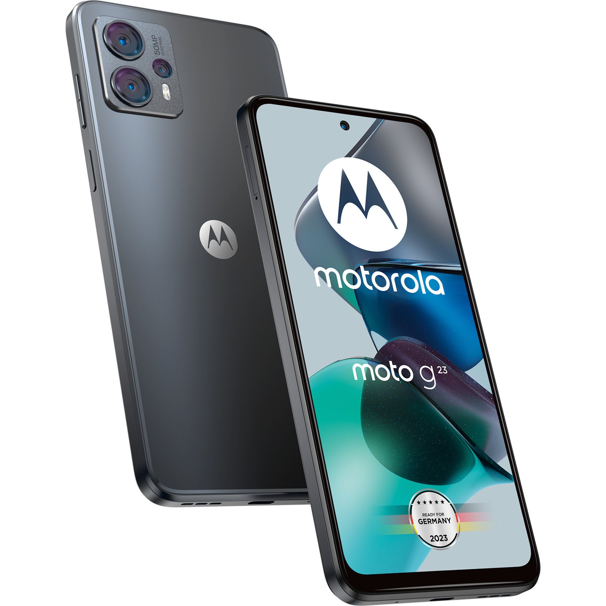 Lenovo Motorola Motorola Moto G23 128GB, Handy, (Matte Charcoal, Smartphone (50 MP MP Kamera)
