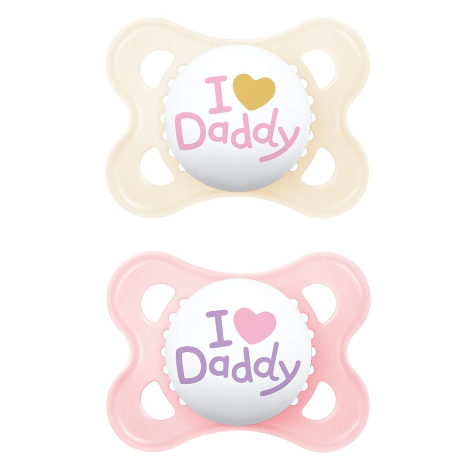 Schnuller Original I love Mummy / I love Daddy 0-6 Monate