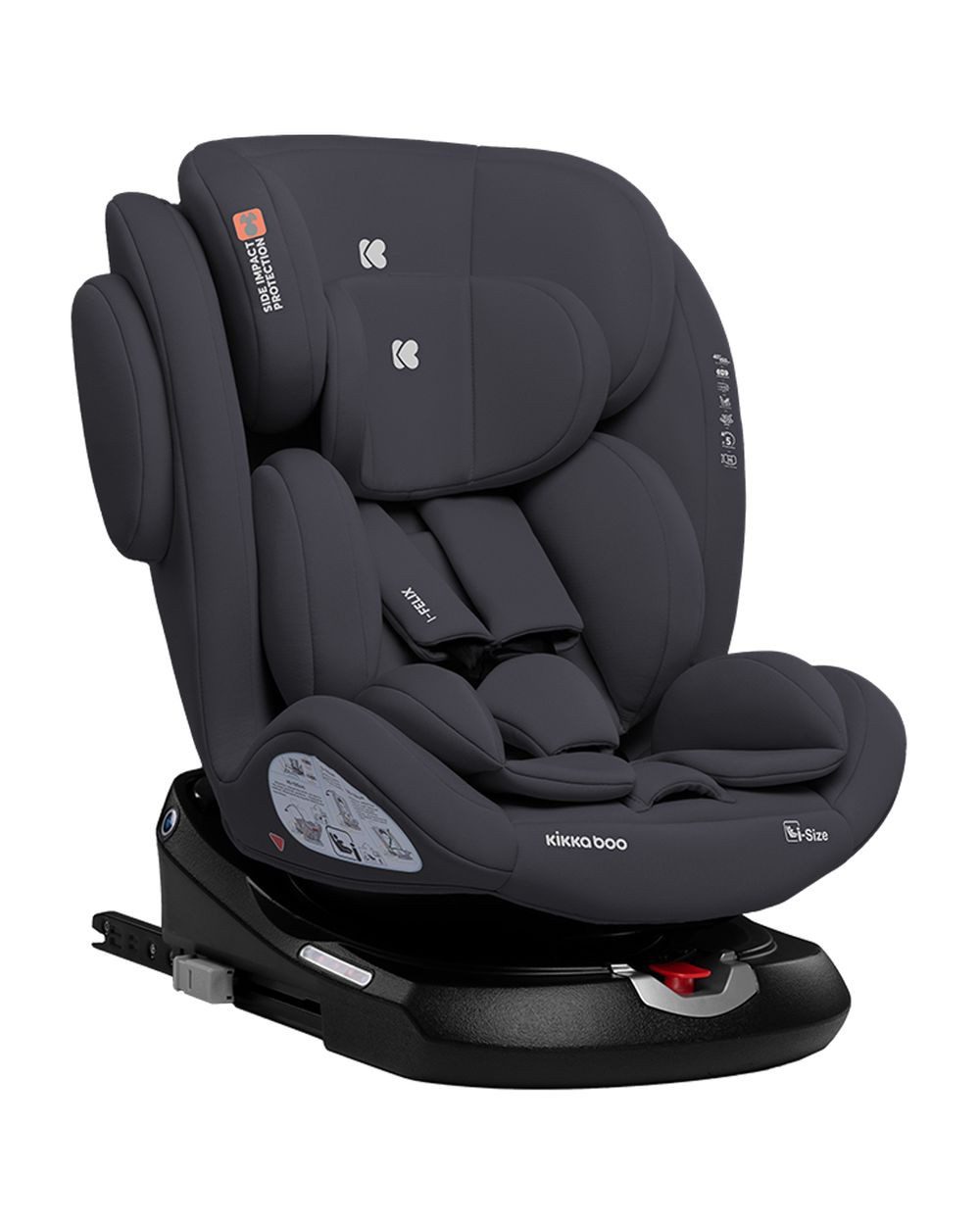 Kikkaboo Autokindersitz Kindersitz i-Felix i-Size, ab: 0, bis: 12, (40-150cm) Isofix Top Tether 360 Grad Drehung