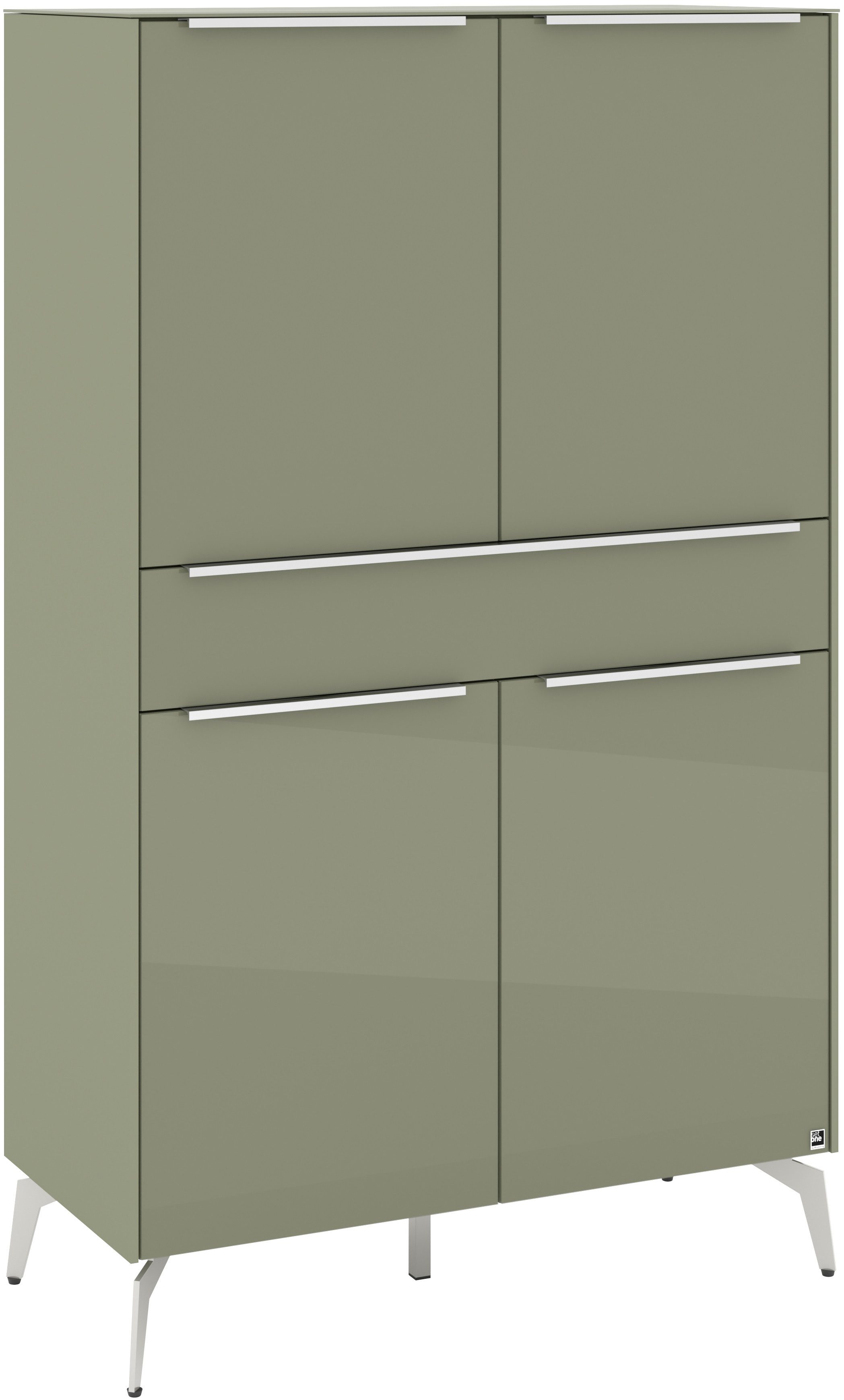 set one by Musterring Highboard Reno (1 St), Mit Winkelfuß in diversen Farben, 155 cm Höhe & Farbauswahl