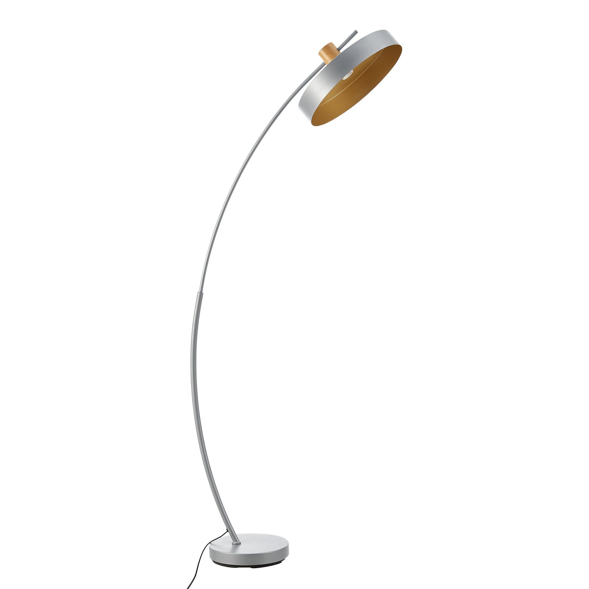 »Stafford« hoch 159cm lux.pro 1xE27 Grau Bogenleuchte Stehlampe,