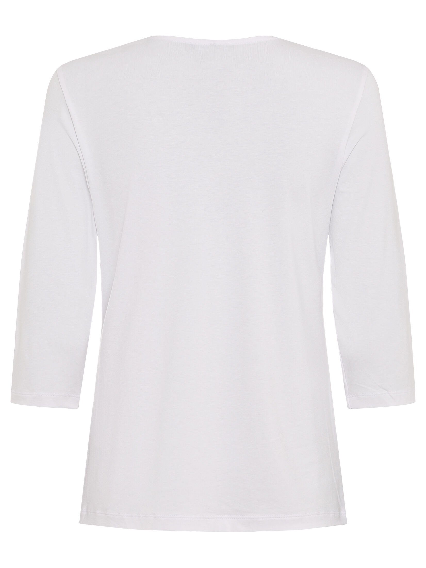 Olsen V-Shirt Uni-Look im White