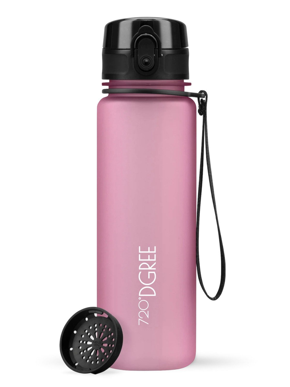 720°DGREE Trinkflasche Trinkflasche uberBottle softTouch mit Sieb rose 0,5l