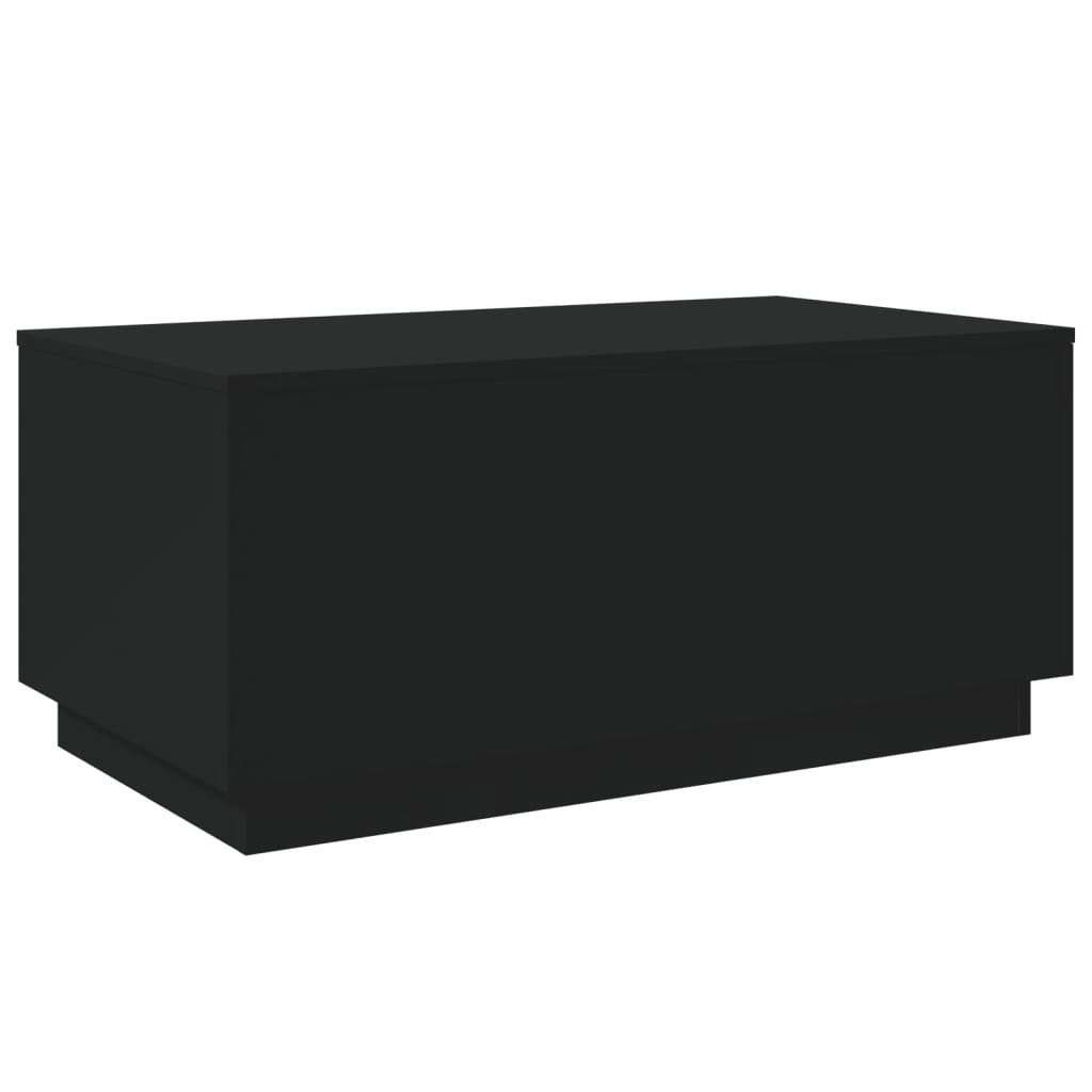 vidaXL Couchtisch Couchtisch mit LED-Leuchten Schwarz günstig online kaufen