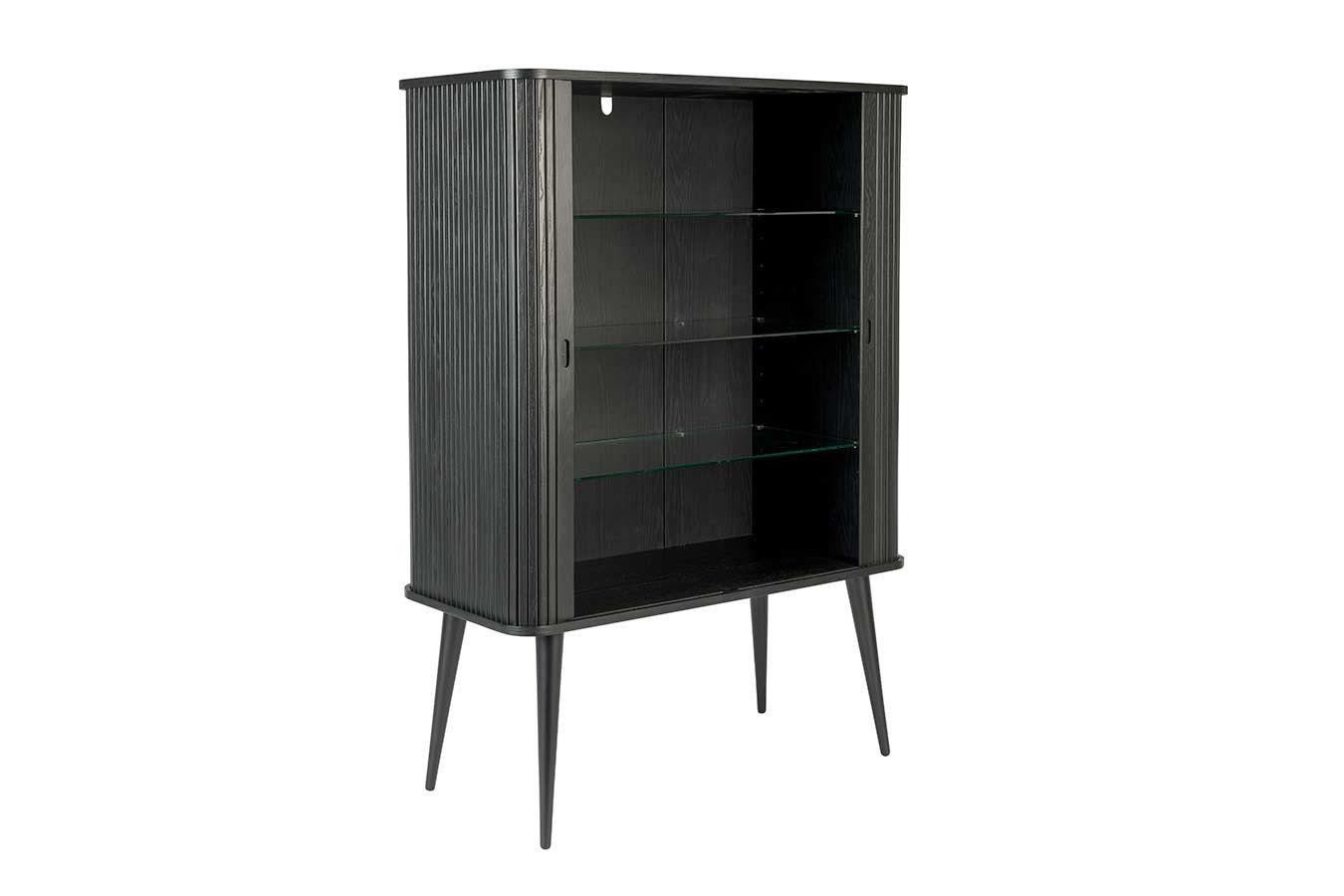 daslagerhaus living Massivholz Barbara Buffetschrank schwarz Buffet