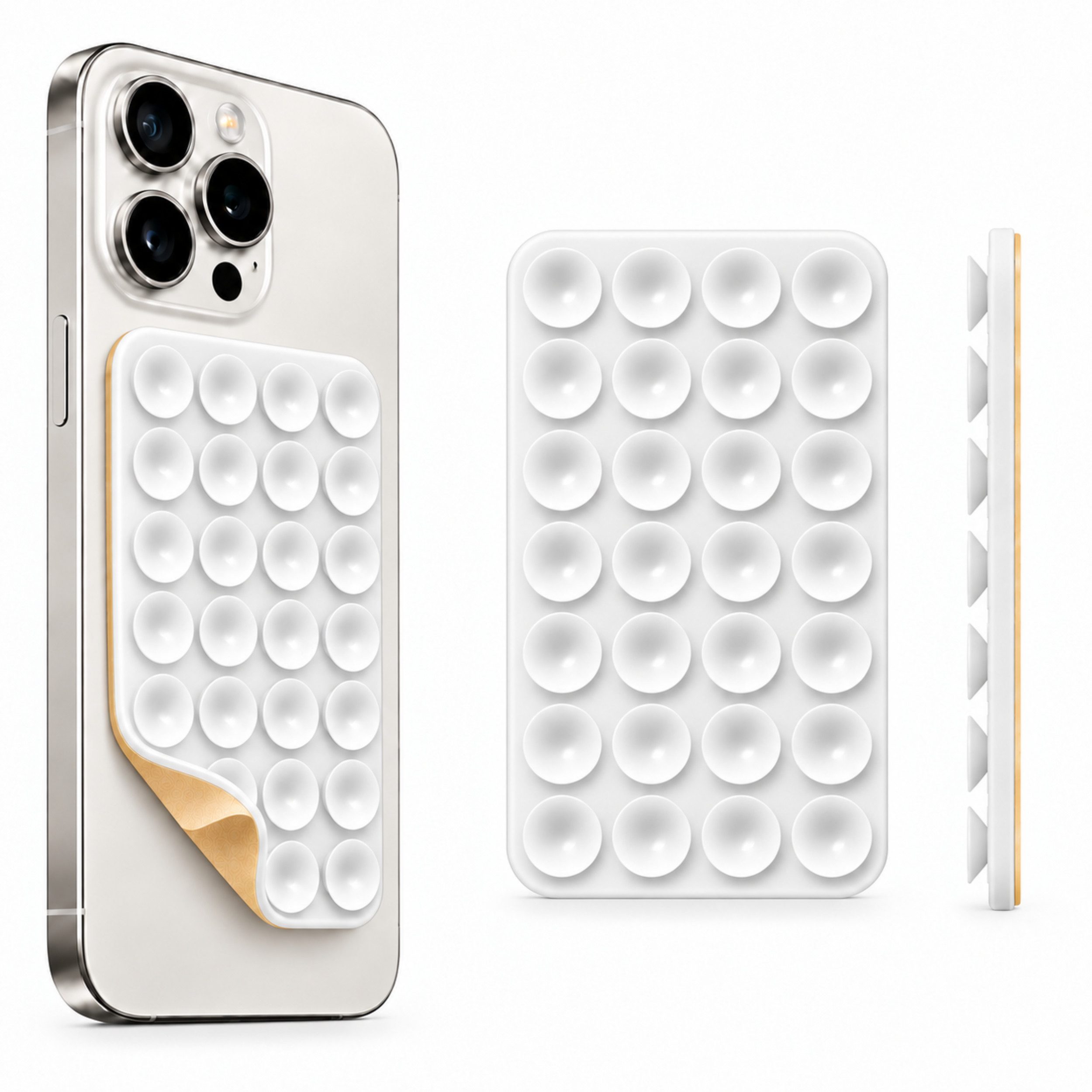 PlugUp Popsockets Silikon-Handyhalterung mit Saugnäpfen für Smartphones, (Spar-Set, 2-tlg., 2er-Set, Universelle Silikon-Handyhalterung für Smartphones im 2er-Set)
