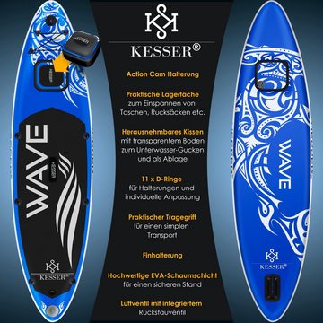 KESSER SUP-Board, SUP Board Aufblasbar Set mit Sichtfenster Stand Up Paddle