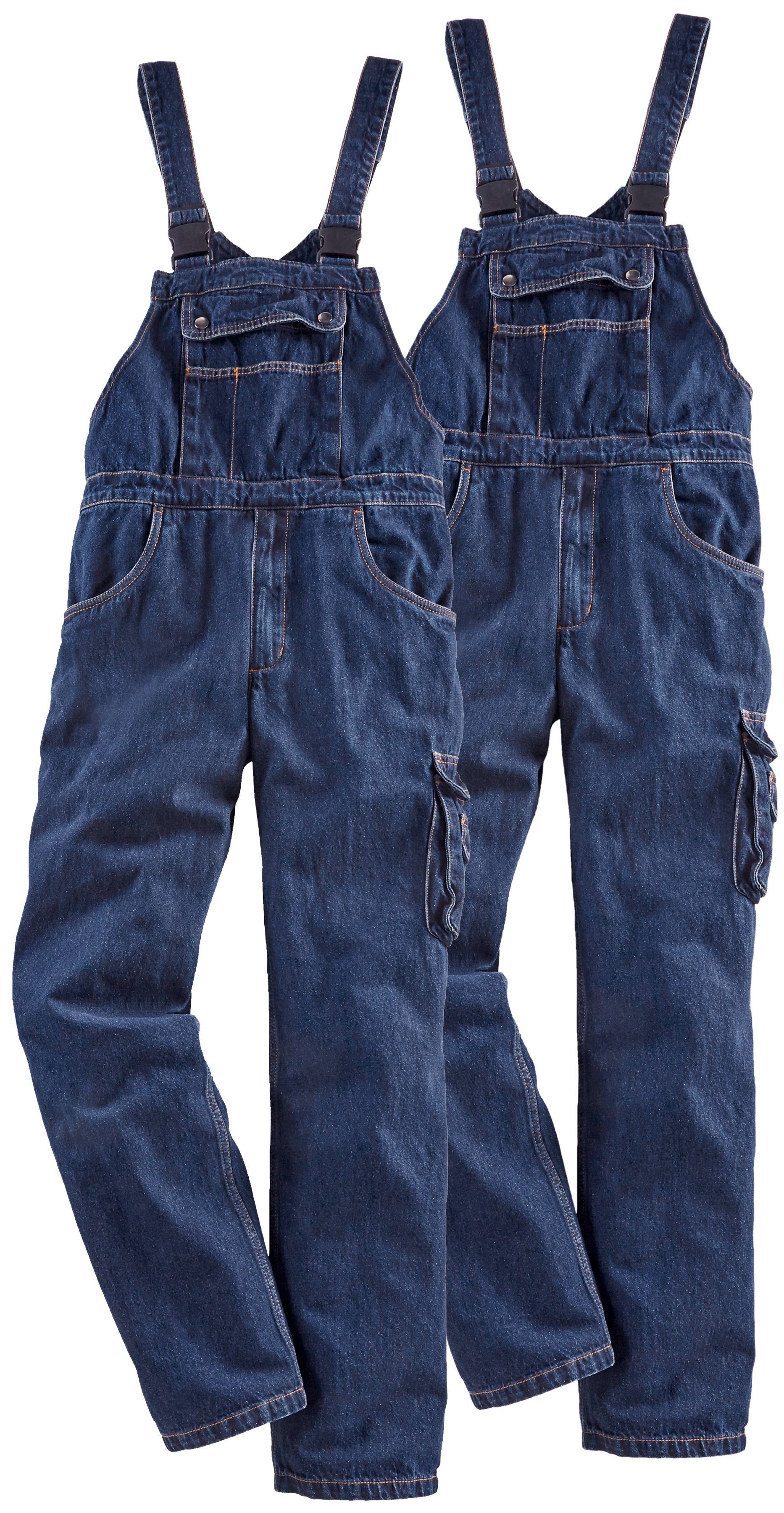 Latzhose »Worker Jeans« (2-tlg., 2er-Pack) mit dehnbarem Bund online kaufen  | OTTO