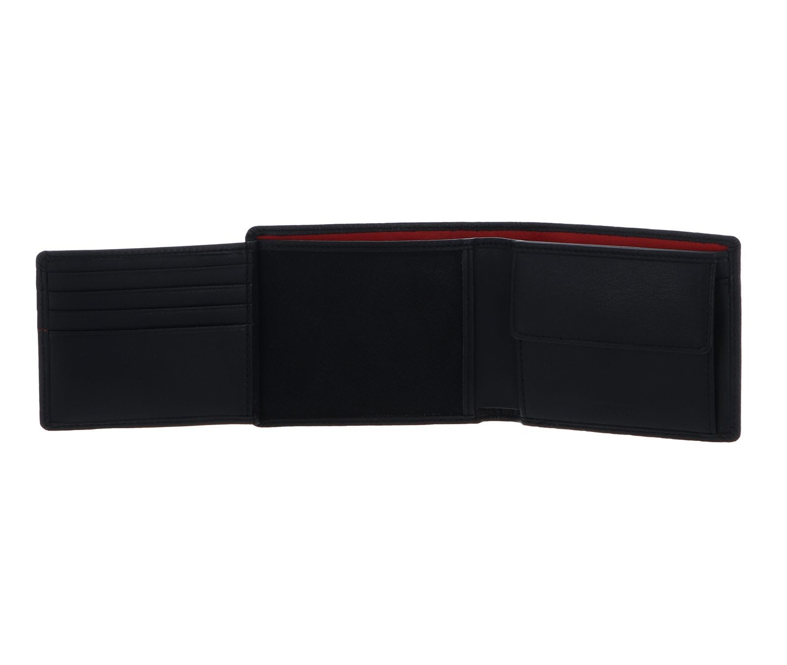 HUGO Geldbörse Trifold Wallet, aus echtem Rindsleder