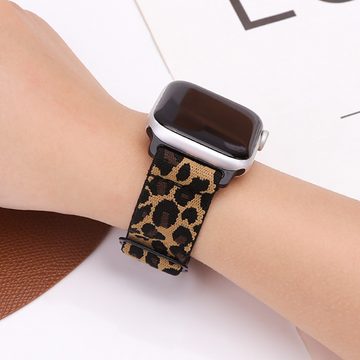 Mrichbez Uhrenarmband Elastisches Nylon Loop Armband Kompatibel mit Apple Watch, Stoff Geflochtenes Sport Band for Damen Herren
