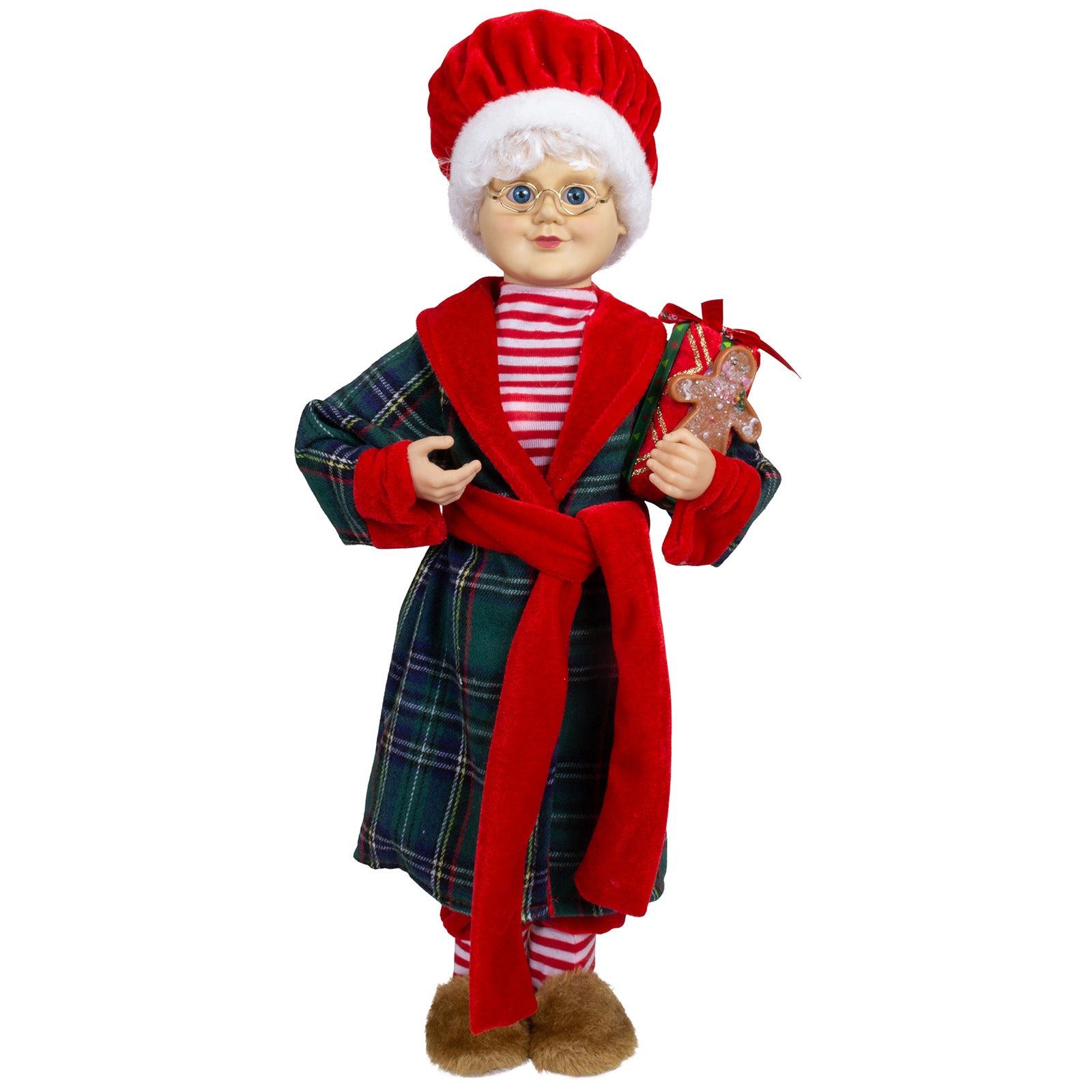 Christmas Paradise Weihnachtsmann Deko Figur Pärchen 45 cm (Weihnachtsdeko, 2 St., stehend), Weihnachtsfrau & Mann im Bademantel