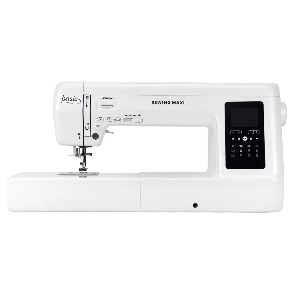 Nähwelt Flach Nähmaschine - Basic Sewing Maxi - Computer Langarm Nähmaschine