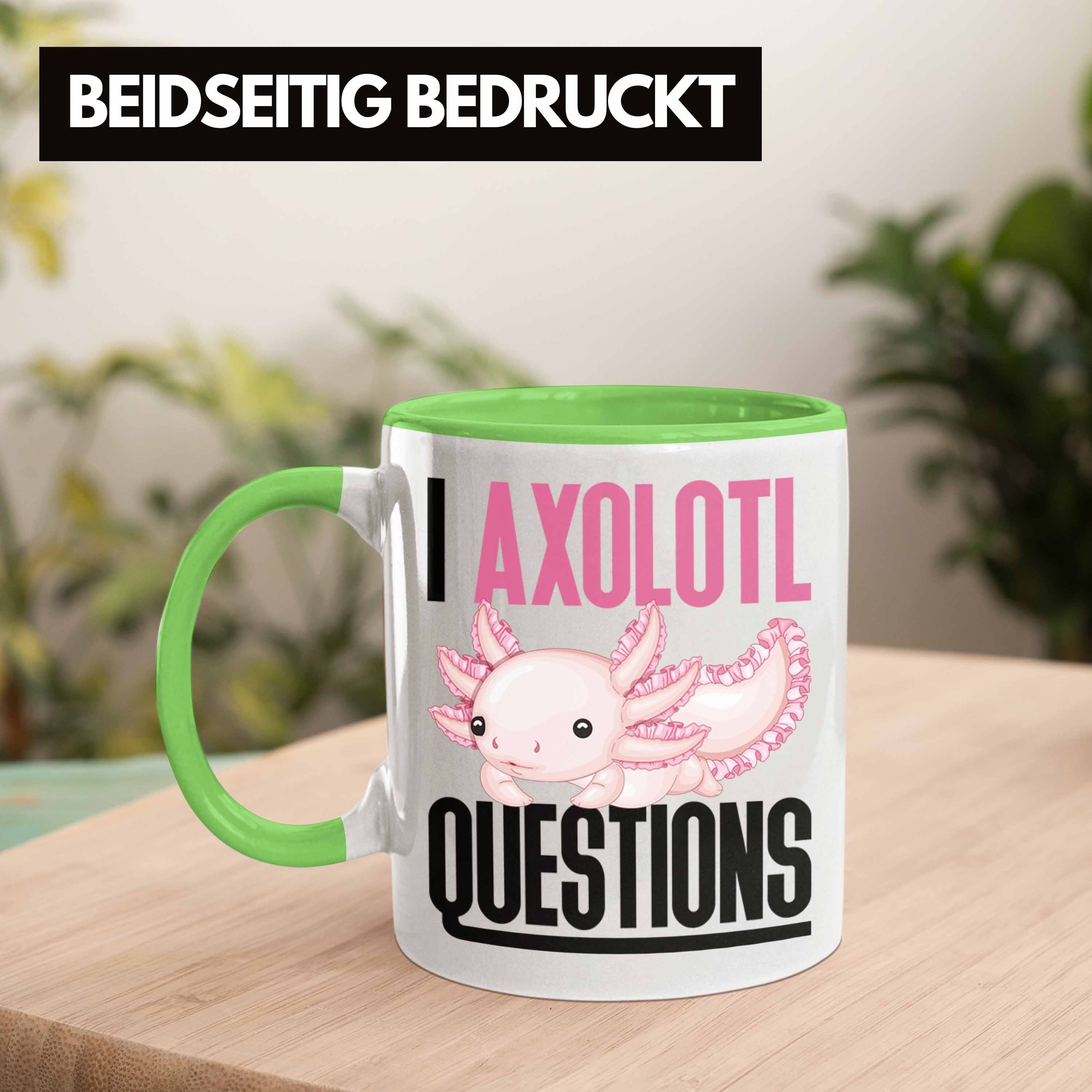 Grün Schwanzlurch I Tasse Tasse Axolotl Axolotl Geschenk Questions Gamer Trendation Geschenk