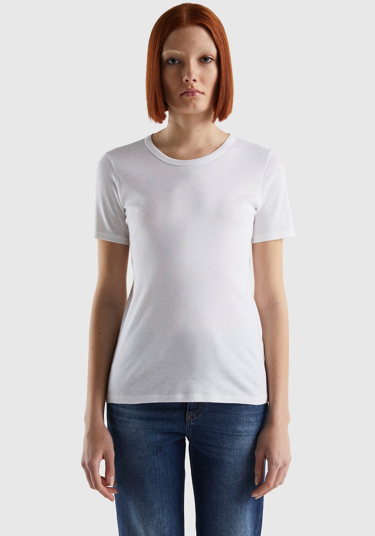 United Colors of Benetton T-Shirt in feiner Rippenqualität