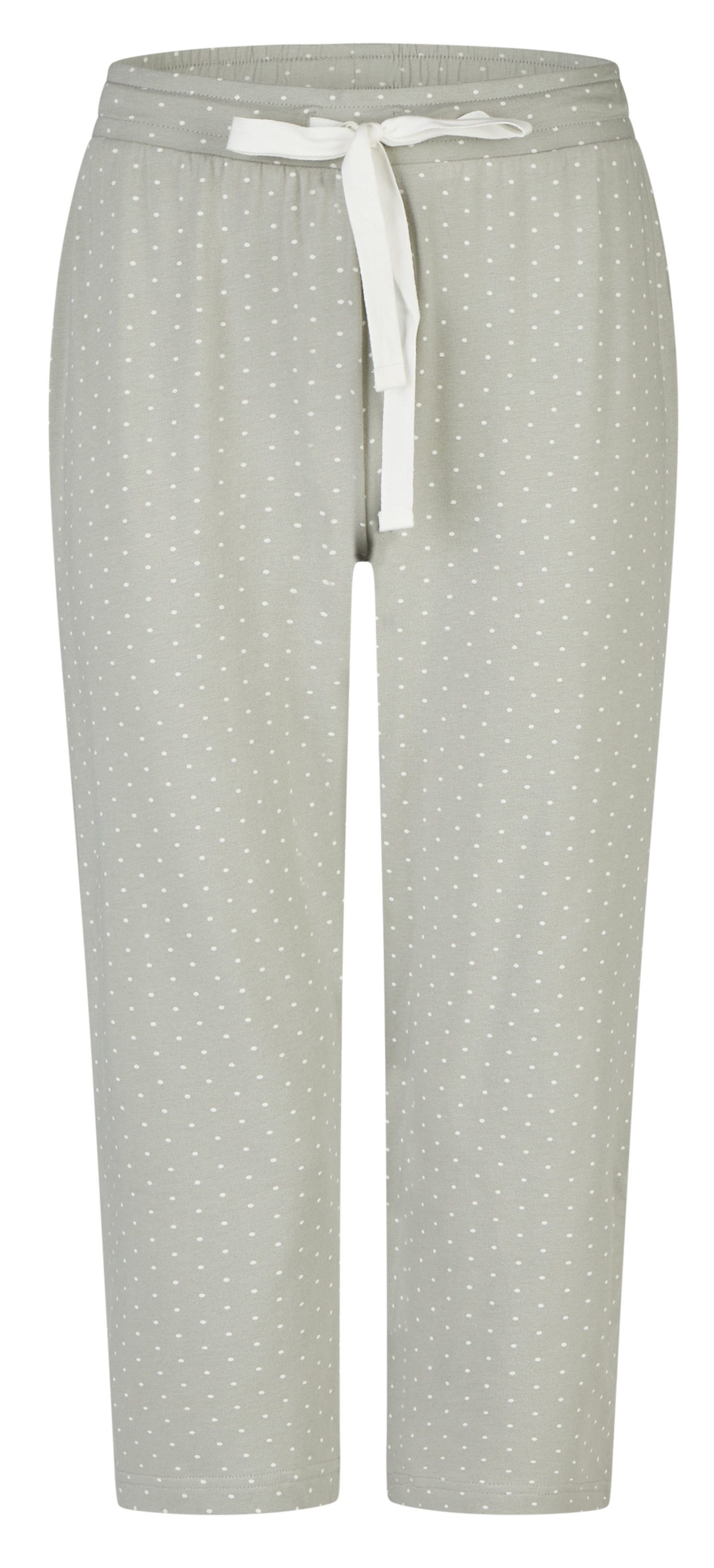 Pyjamahose Damen Capri Schlafanzughose